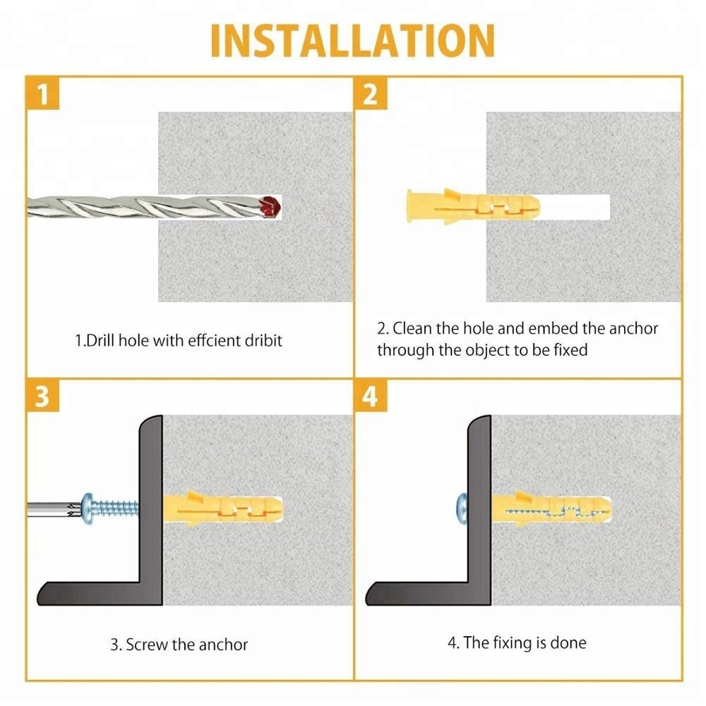 Nylon Expanding Screws Nylon Wall Plug Anchor