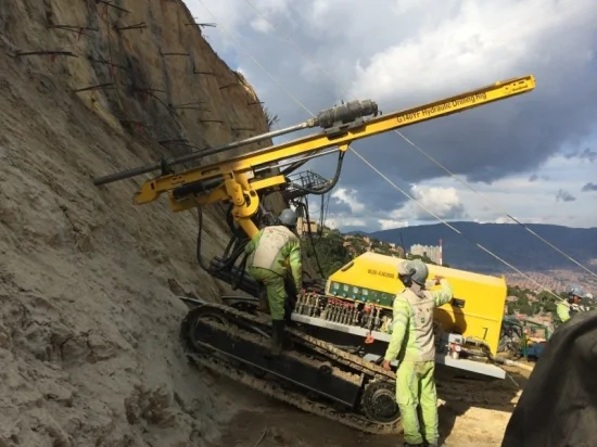 Perforatrice per chiodi per terreno da costruzione con barra di ancoraggio Jet Grouting